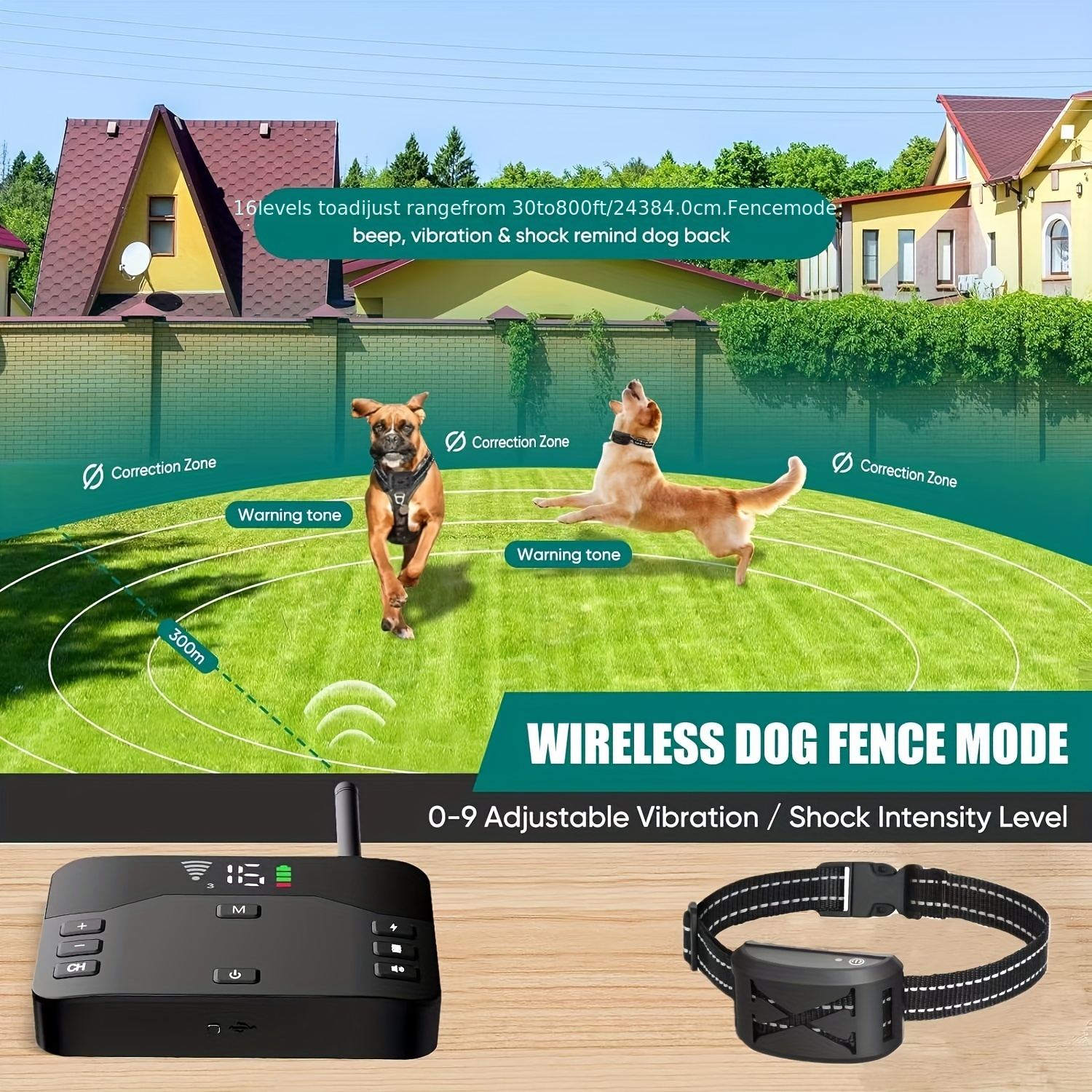 Wireless Dog Fence Pet Containment System 1 Electric - Temu