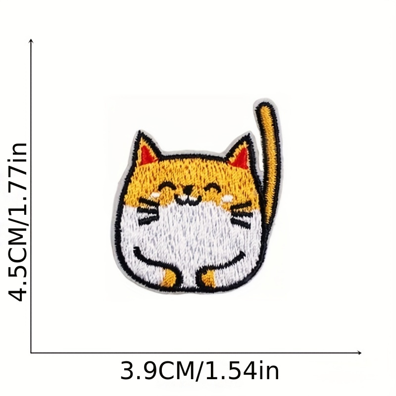 1pc Cartoon Stripe Embroidered Patch For Clothes, Cute Iron On Patch For Men