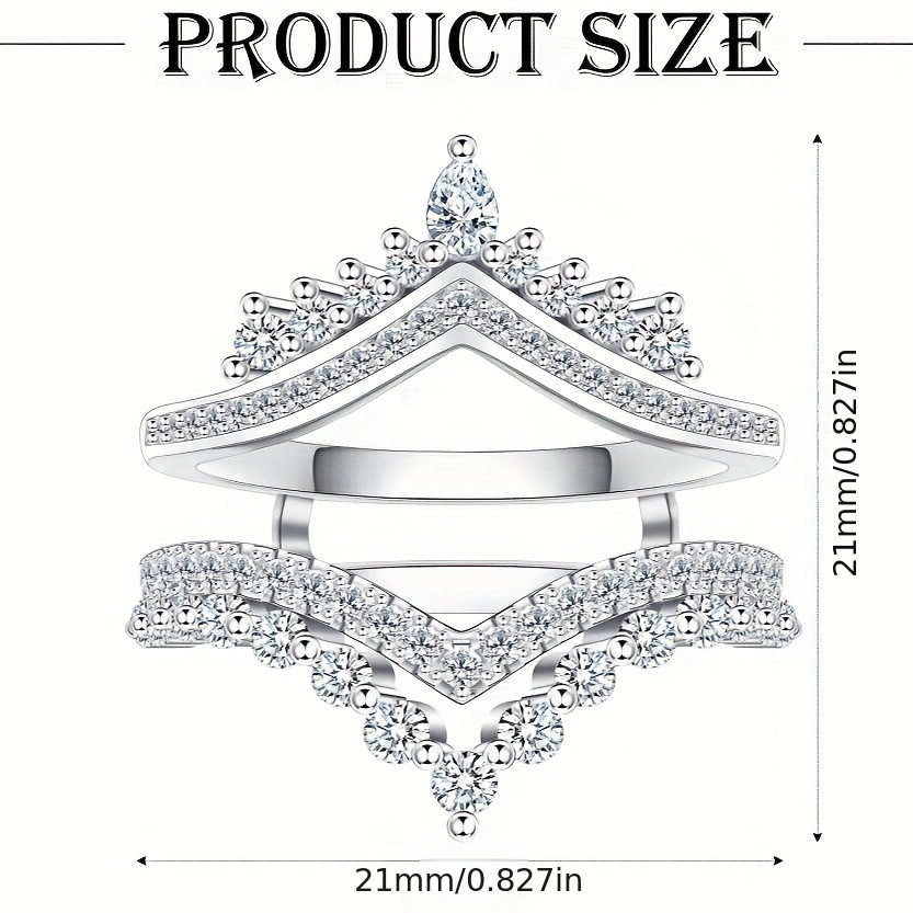 925 Sterling Silver Ring Enhancers Insert Jacket Ring Wedding Band