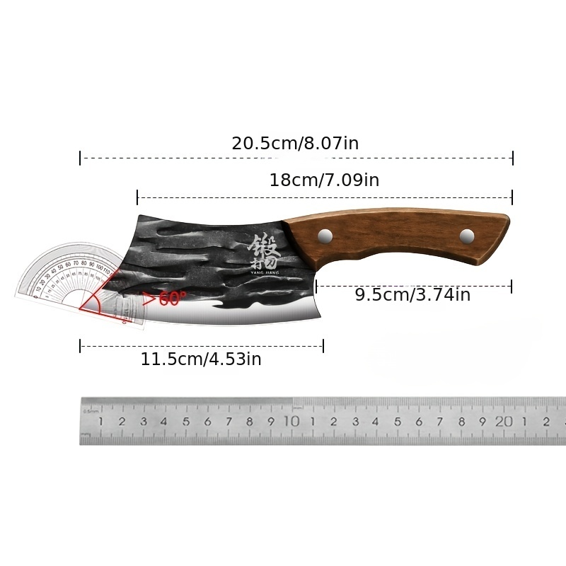 Premium Small Forged Meat Cleaver - Hand Chef Knife With Full Tang Handle  And Leather Sheath - Perfect For Chopping Meat In The Kitchen, Camping, Or  Bbq! - Temu