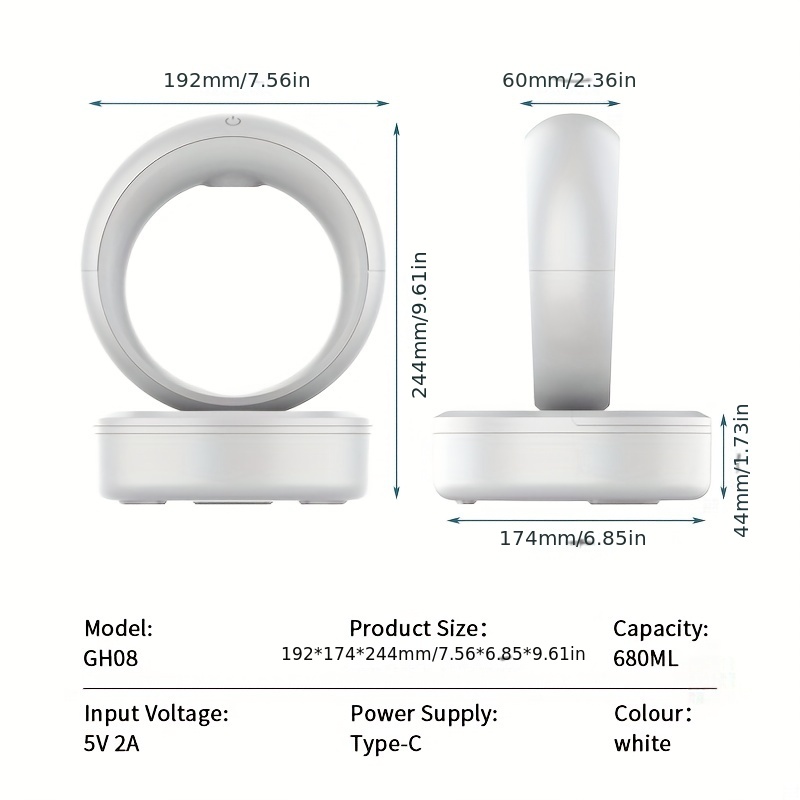 Anti gravity Ultrasonic Humidifier For Home Bedroom Office - Temu