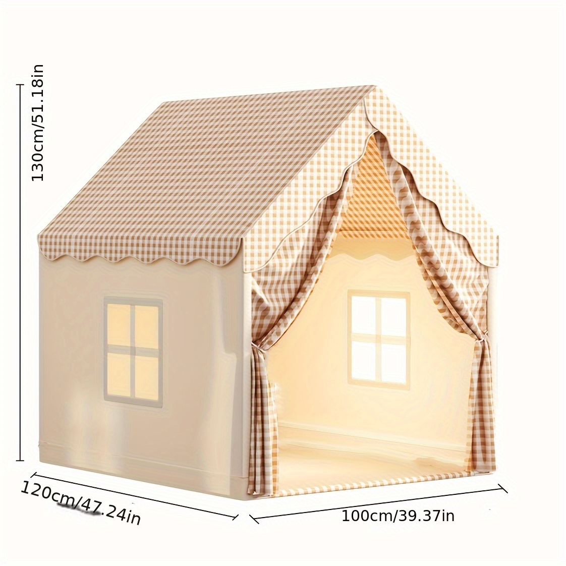 Image of Bed Canopy Room Divider Kids Tent Castle Indoor Playhouse Kindergarten Pretend Play Small House Holiday Gift Christmas Present Single Tent Without Additions