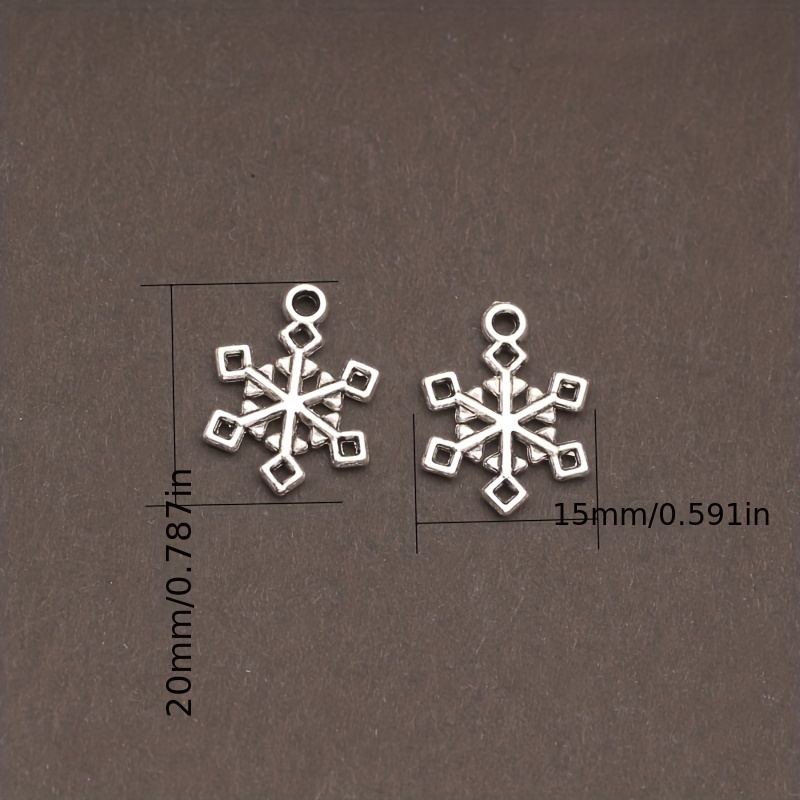 Snowflake Retro Silver Color Pendant Antique Silver - Temu