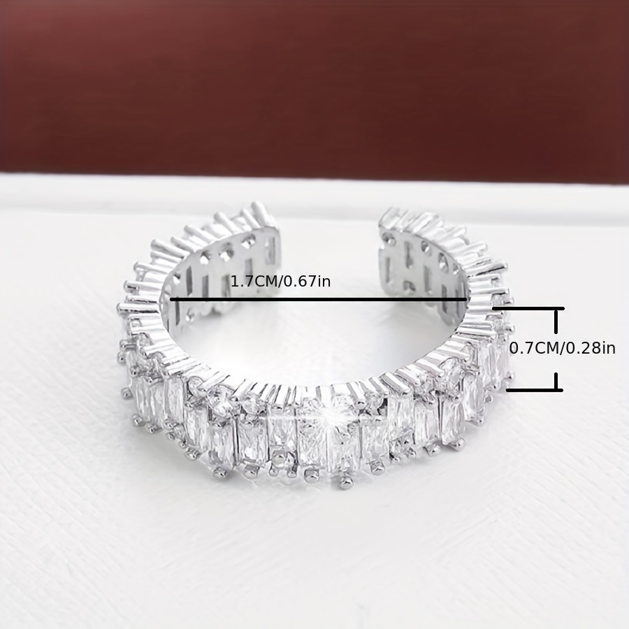 Copper Micro Zirconia Adjustable Ring for Women