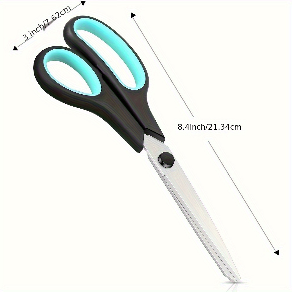 Scissors, iBayam 8 All Purpose Scissors Bulk 3-Pack, Ultra Sharp 2.5mm  Thick Blade Shears Comfort-Grip Scissors for Office Desk Accessories Sewing