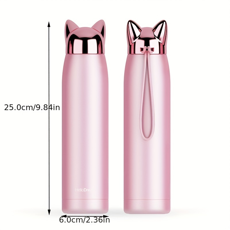 Kawaii Kitty Cat Water Bottle Women'S Thermos Cup Cartoon Vacuum