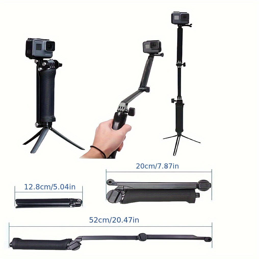 Extendable Selfie Stick Mini Tripod for GoPro Hero 9 8 DJI Osmo Action  Camera