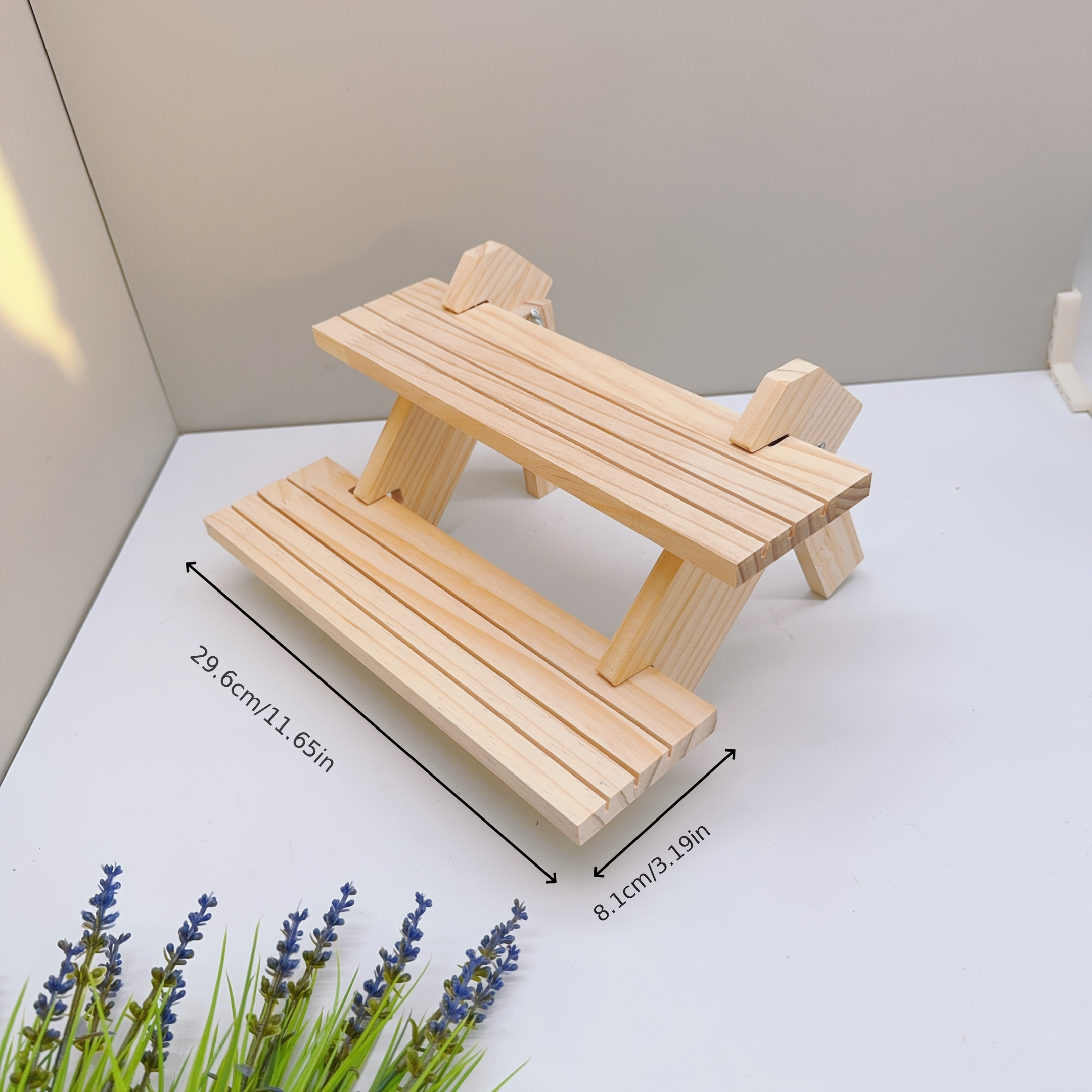 Solid Wood Stepped Jewelry Display Stand Perfume Cosmetics Jewelry Display Stand Kindergarten Art Handmade Works Storage Rack Jewelry Props Display Desktop Storage Rack, Jewelry Towers