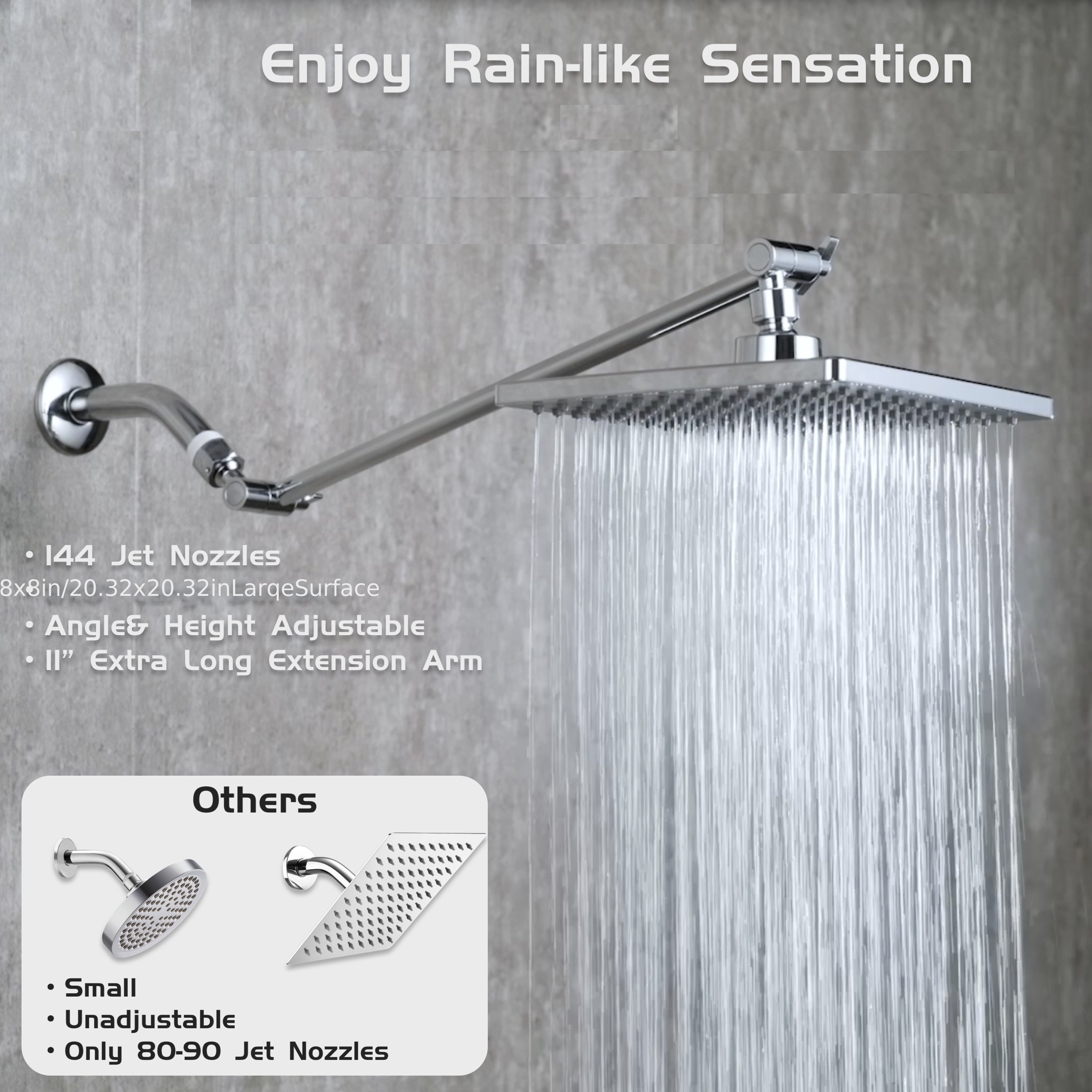 Conjunto De Alcachofa Y Manguera ICHMA 5 Funciones Dorado