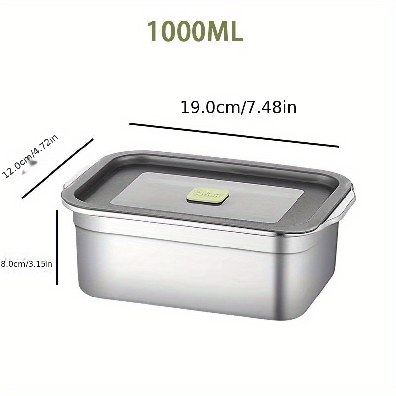 Stainless Steel Food Preservation Box With Sealed Lid, Double Ear Sealed  Leak-proof Reserve Box, Ice Cream Jar, Snack Cake Box, Freezer Storage  Container, Food Storage Container, Can Be Frozen, Steam Release Valve