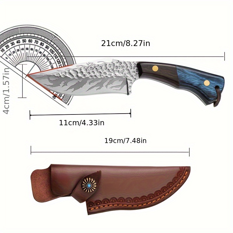 1 Cuchillo Camping Afilado Forjado Cuchillo Supervivencia - Temu