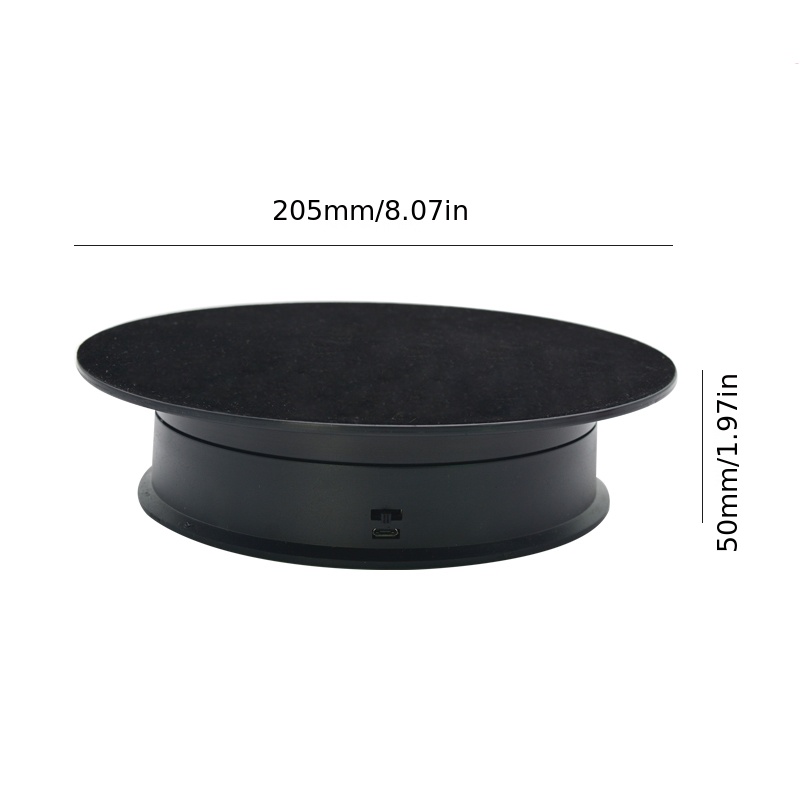 205mm Rotating Display Stand Motorized Mirror Jewelry Turntable