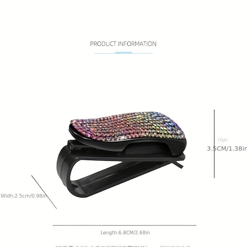 Neue Auto Brillenclip Mit Künstlichen Diamanten, Kreativer Auto