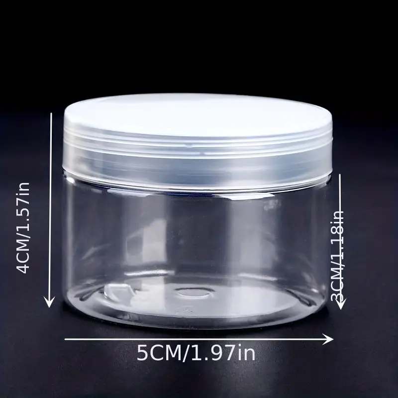 Clear Pet Plastic Jar Cosmetic Containers, Makeup Sample Containers With  Screw Lids, Leakproof Wide-mouth Travel Containers Jars Pots For Toiletry  Makeup Cream Liquid Slime - Temu