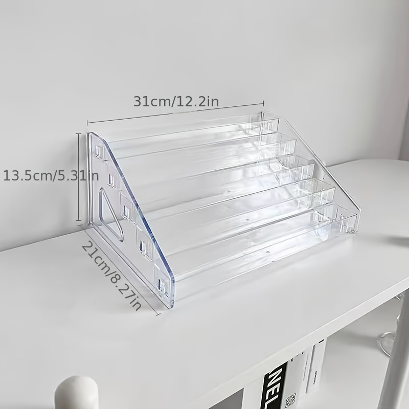 TEMU Removable Cosmetics Storage Display Stand Lipstick Polish Glue Badge Storage Display Desktop Display Stand