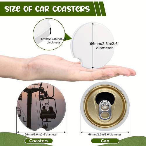 ceramic car sublimation blanks cupholders sandstone for car cup with finger notch for easy removal ceramic auto cupholder keep vehicle from cold drink sweat stain spill 50pcs