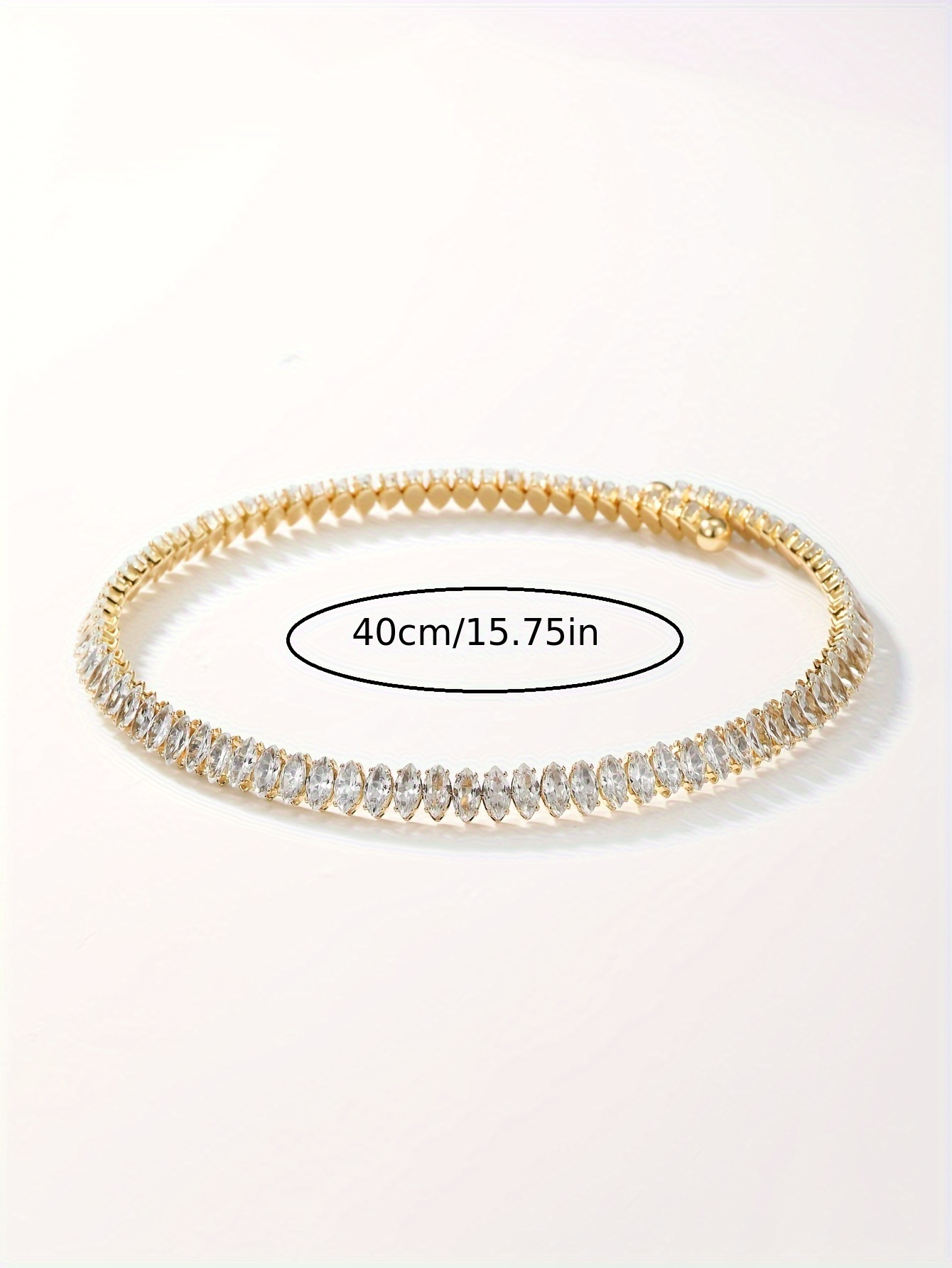 luxury zirconia copper necklace 18k gold plated banquet decor fine jewelry for women details 4