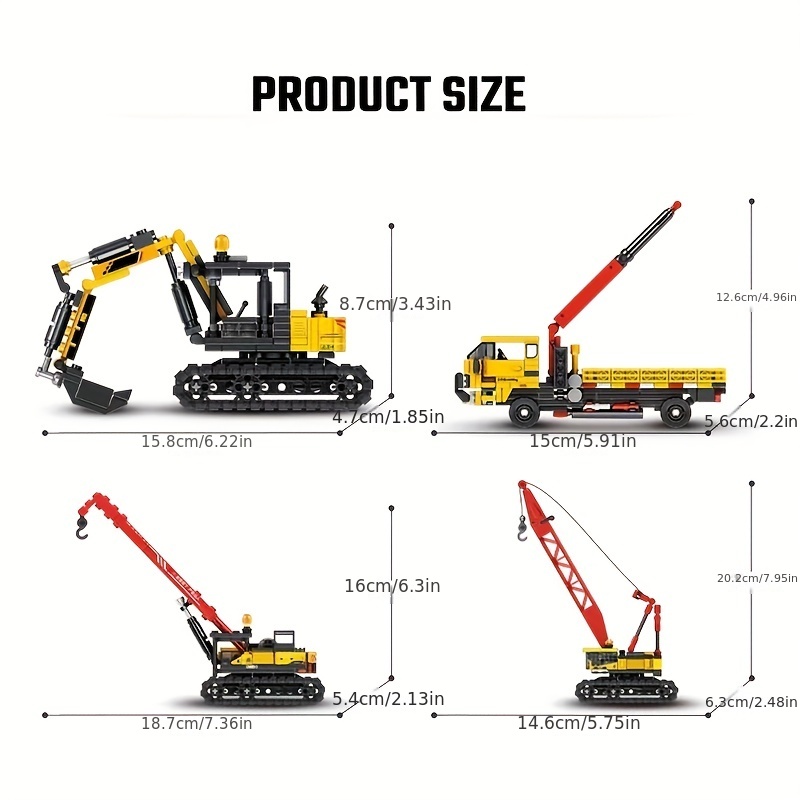 884pcs 4in1 Rotary Drilling Rigs Assembly Building Blocks Kit City  Construction Engineering Vehicle Excavator Crane Truck Model Bricks Toys  Birthday Gifts, Shop Now For Limited-time Deals