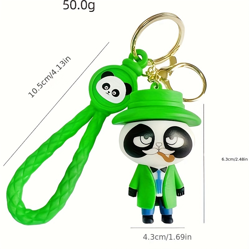 Cute Panda Key Chain Pendant Net Red Cartoon Figure Car Key Chain Pendant  Couple Bag Hanging Decoration Silicone - Temu