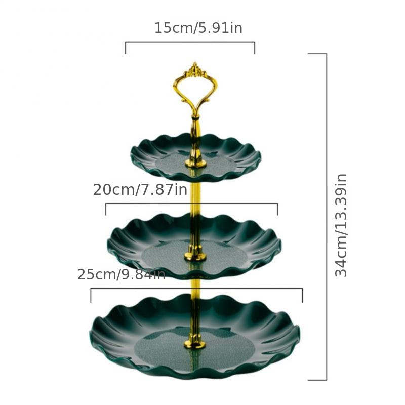 3-tier Cupcake Stand, Plastic Cookie Dessert Stand, Tiered Serving