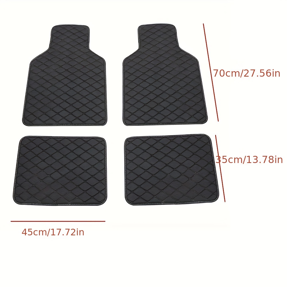 Waterproof Leather Car Mats Set of 4