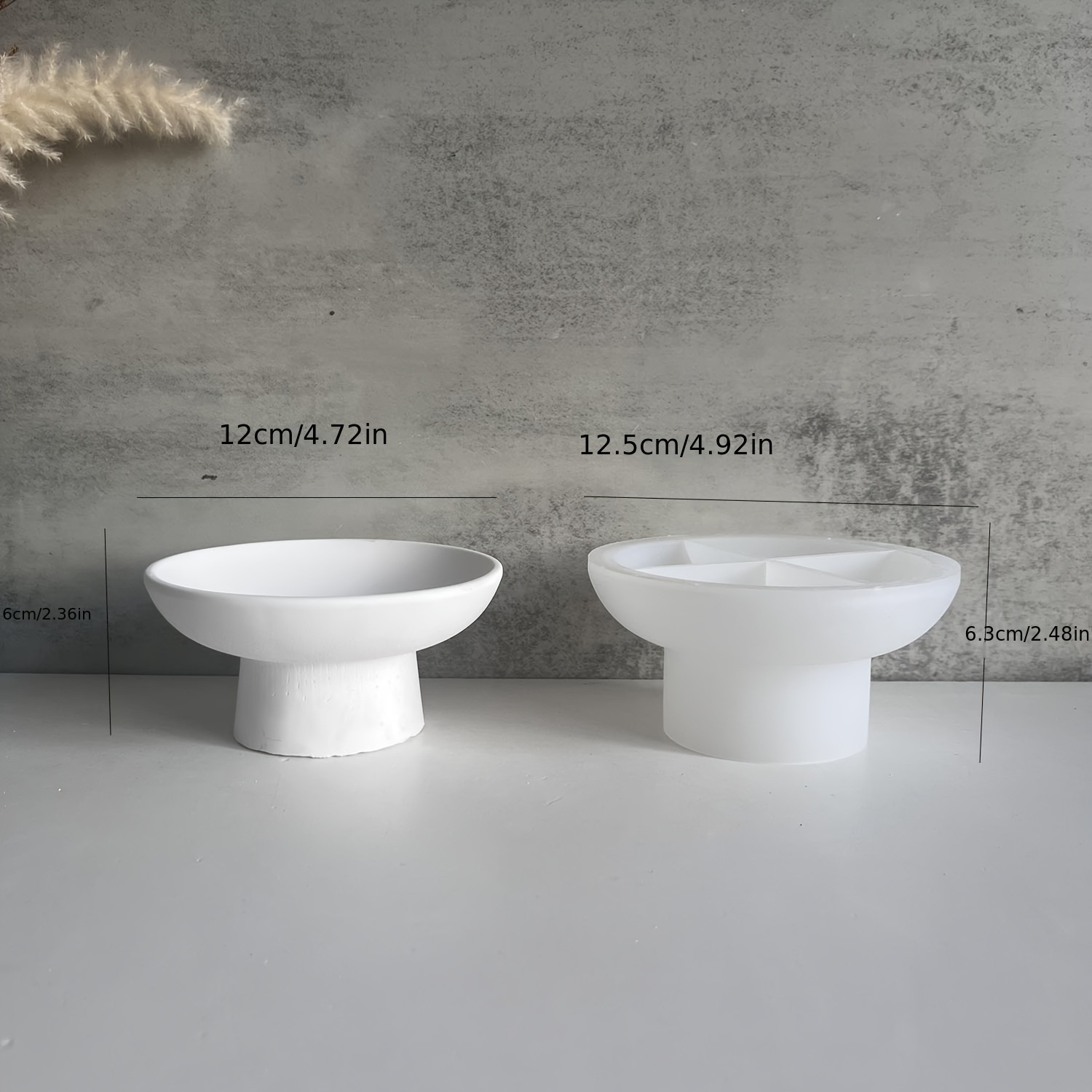Circular Storage Plate Silicone Mold, Candle Jar Silicone Mold - Home Decor Handmade Gypsum And Concrete Planter Candle Craft Silicone Molds, Epoxy Resin Molds