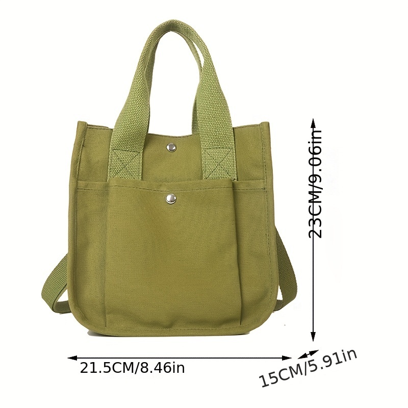 HERMES Green Canvas Fourre Tout PM Tote Bag