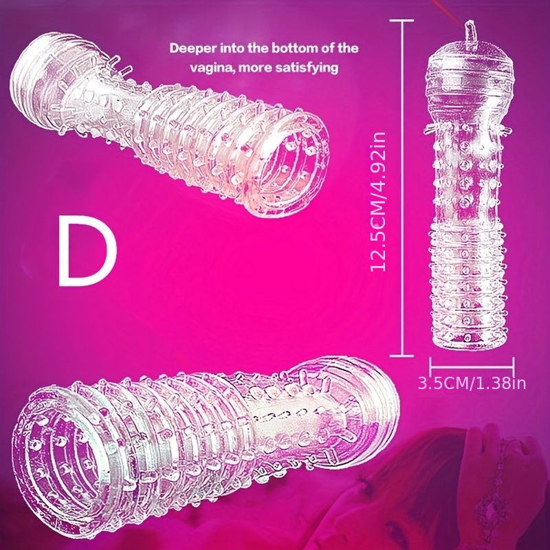 Transparent Erotic Wolf Braces Condom Thorns Crystal Penis Temu