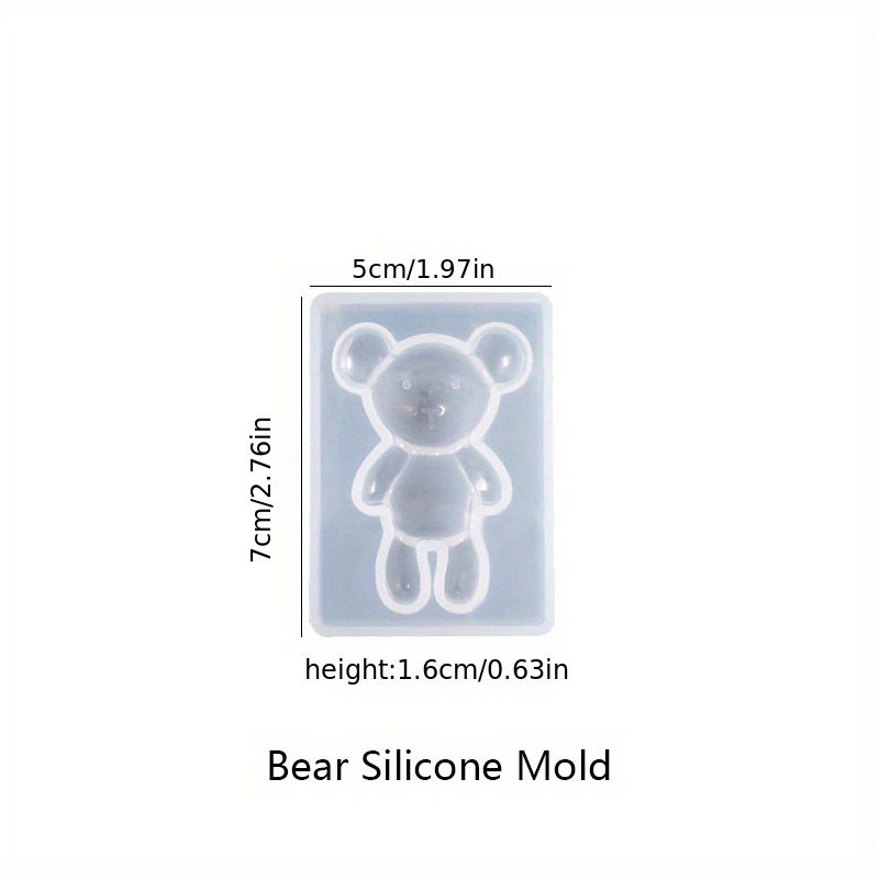 2 Pack Bear Mold 2 Pack Different Bear Mold Bear Candle Mold Resin Casting Mold  Soap Making Molds Silicone Mold For Candle Home Decorate Mold Candle M