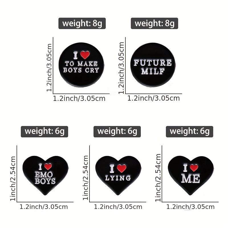 I Heart Series Enamel Pins, i Love Mean Girls Cowboy Cowgirl Psychos  Brooch Lapel Badges, Punk Fun Jewelry Gift For Friend - Temu