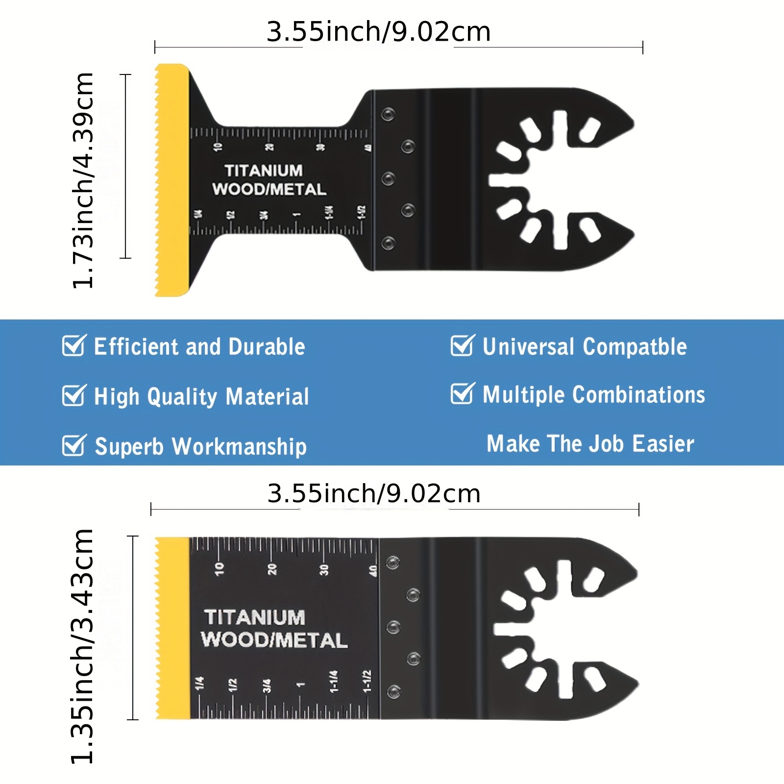 Universal Wood Oscillating Titanium Multitool Quick Release Saw Blades Fit  Porter Cable Black & Decker Rockwell Ridgid Ryobi Milwaukee Chicago  Craftsman - Temu