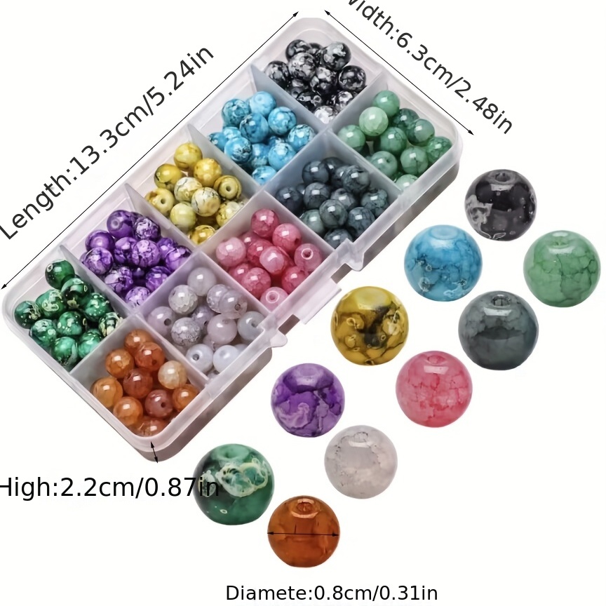 10 Different Colors Crushed Jade Snowflake Stones Boxed - Temu