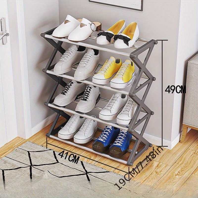 3-6 Layers Metal Shoe Rack, Diy Storage Rack, Thickened Steel Pipe, Easy  Installation Stackable And Expandable, Suitable Storage Organization For  Outdoor, Yard, Living Room, Kitchen, Bedroom, Study - Temu