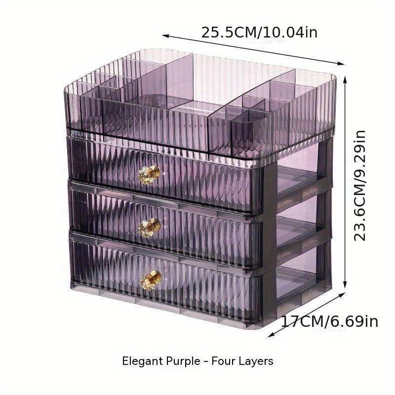 Makeup Organizer with 2 3 Drawers Brush Holder Cosmetics Organizer