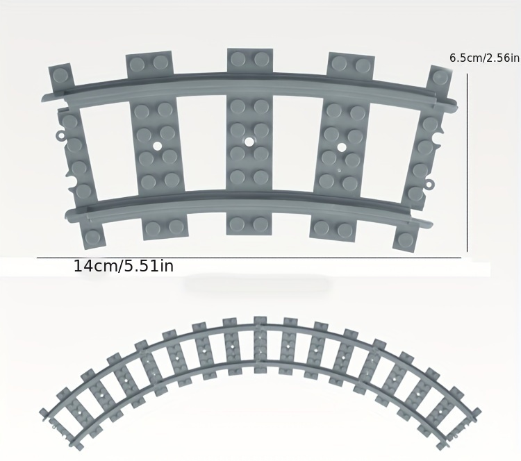 68pcs Tracks Building Blocks Train Tracks Urban Railways Diy Buildings Train Street Views