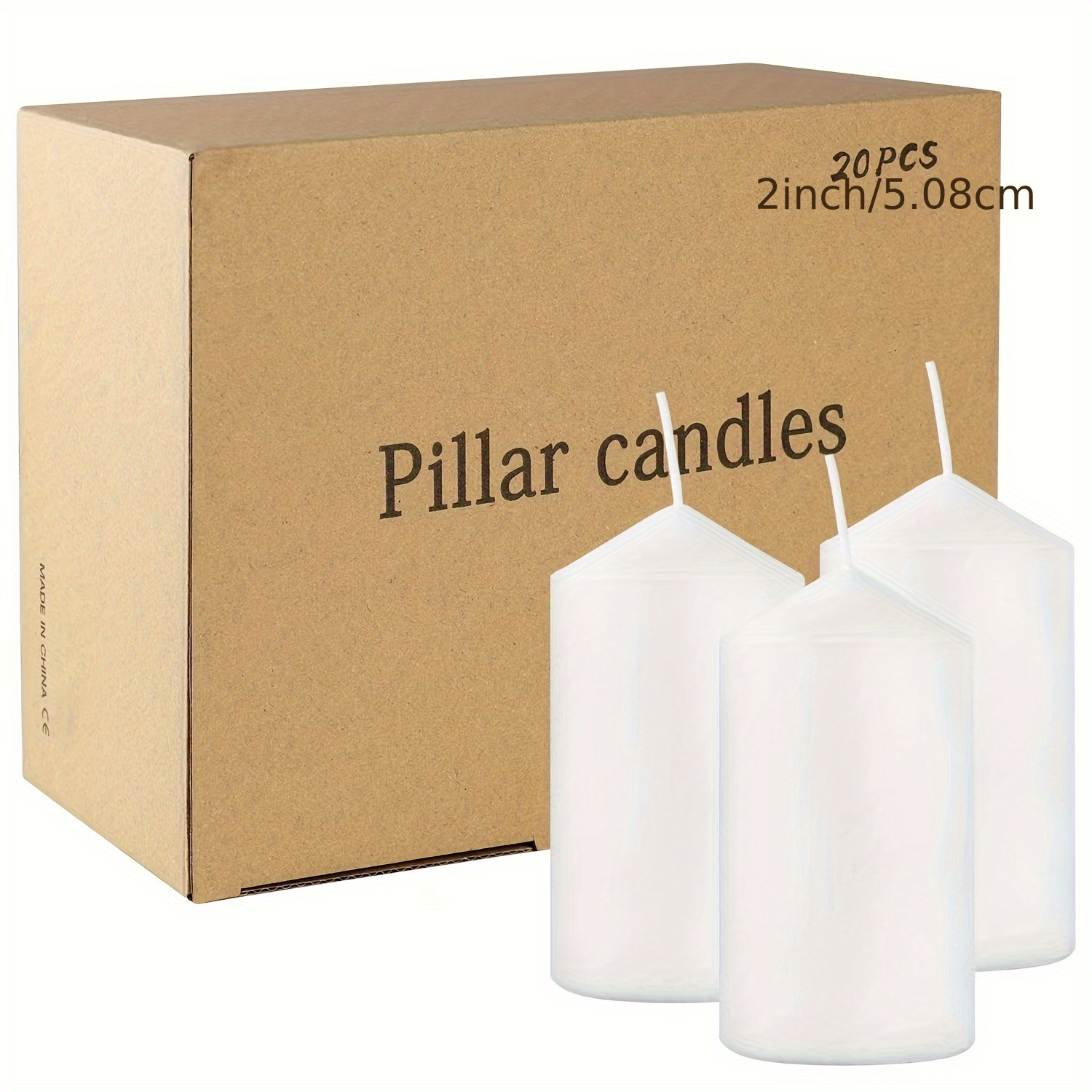 

2 Inch 20 Packs Small Pillar Wax Holiday