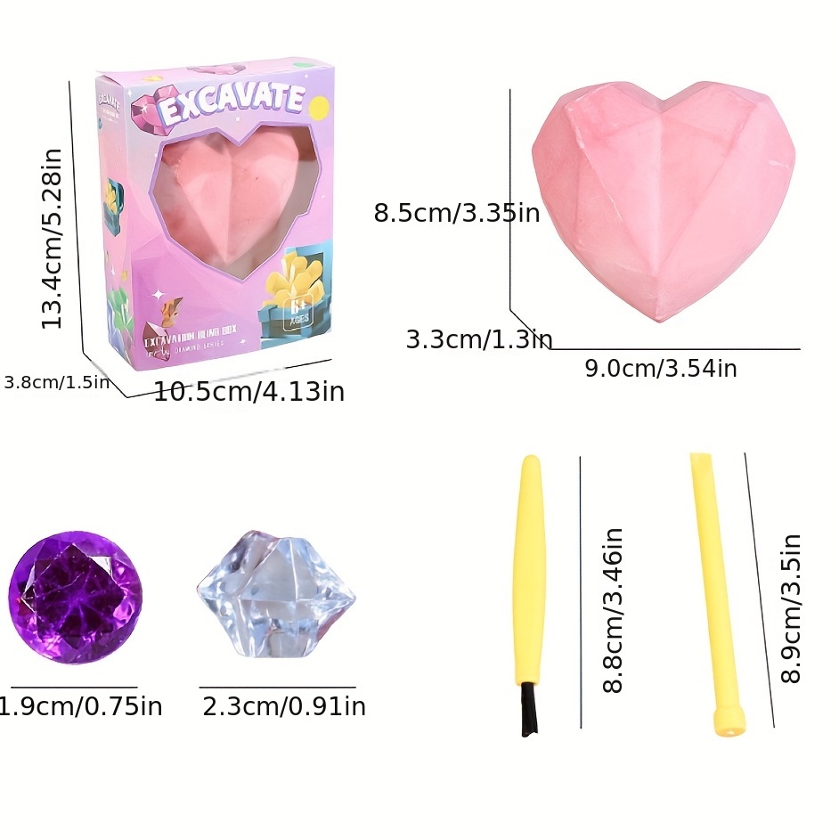 Arts and Crafts for Kids Ages 3-5 Kids Arts and Crafts Ages 2-5 Easter Princess Series Archaeological Gem Excavation Gem Toy DIY Hand Digging Knocking