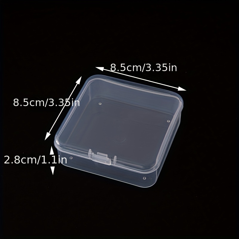 Transparent Plastic Square Box,, Clear Storage Case With Hinged Cover, Small  Beads Storage Container, Mini Storage Organizer For Diy Crafts Jewelry Small  Items - Temu Australia