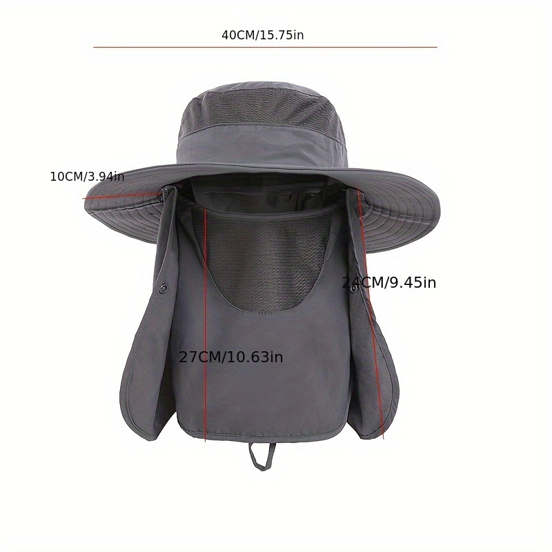 1pc Mens Multifunctional Sun Visor Quick Dry Wide Brimmed