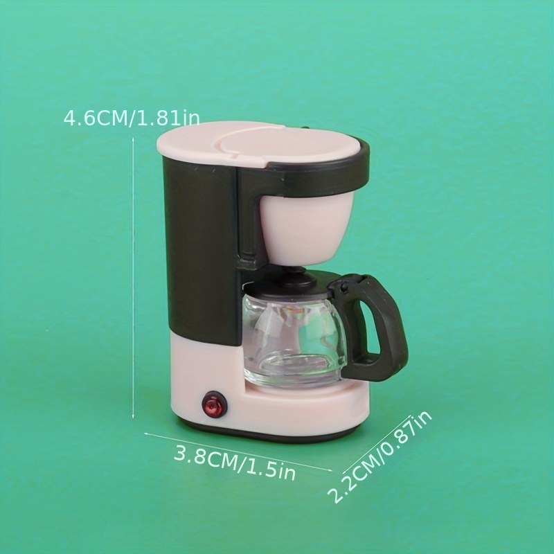 1/6th Scale Miniature Espresso Coffee Machine Dollhouse Pink Coffee Maker 