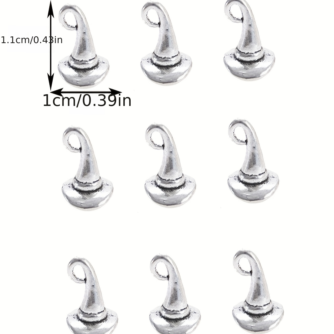 Antique Silver Color Wizard Hat Charms Witch Hat Charms - Temu