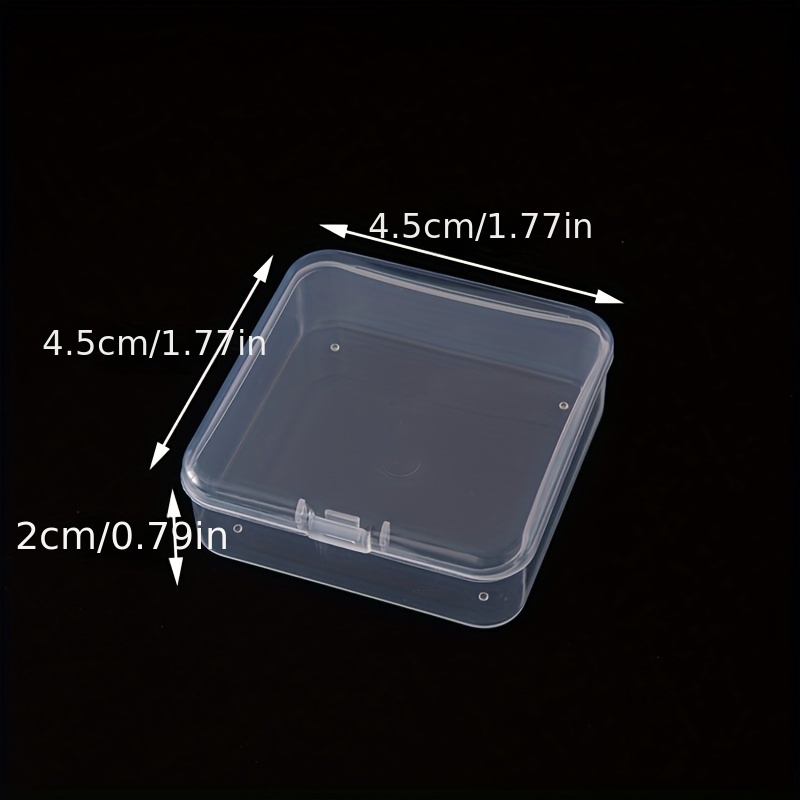 Square Clear Plastic Bead Storage Containers Box Case With Flip-up Lids For  Items Pills Herbs Tiny Bead Jewelry Findings And Other Small Items - Temu