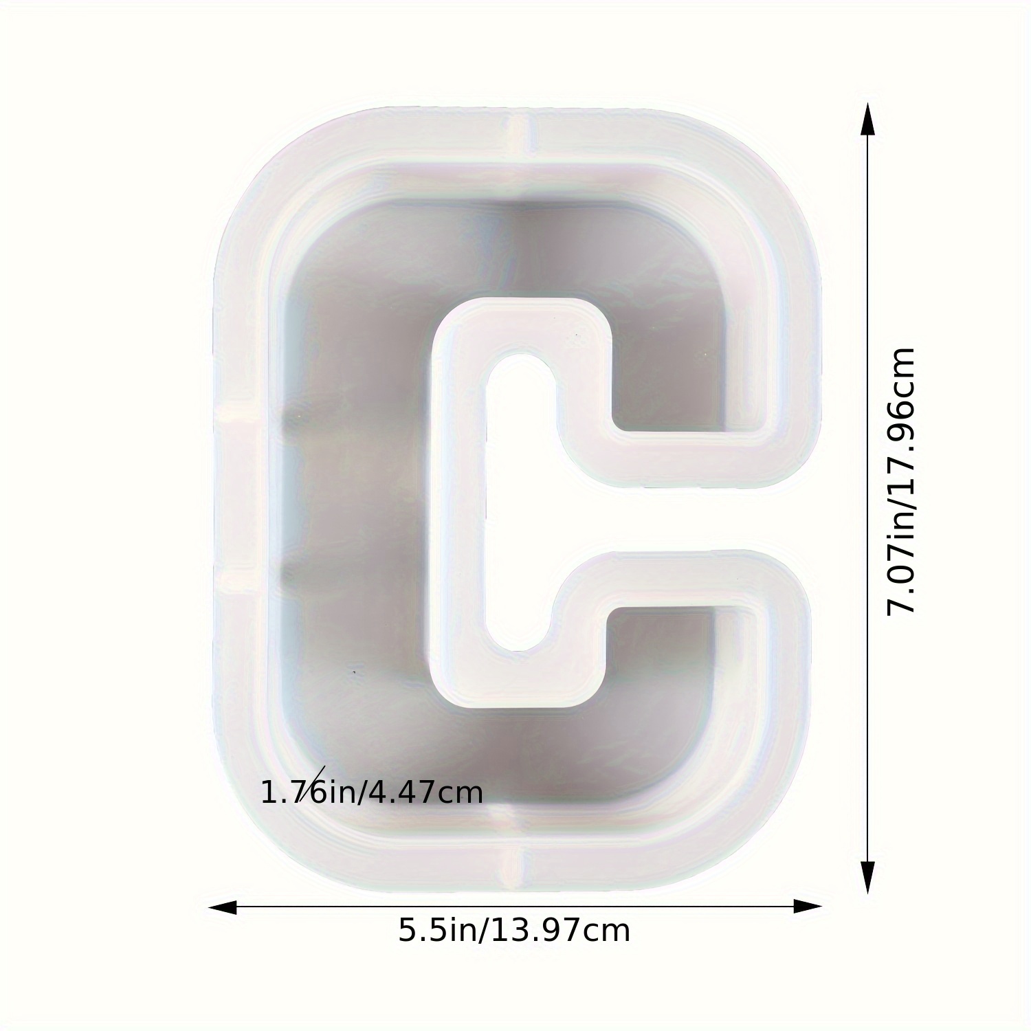 1pc Molde Resina Epoxi Letra Mayúscula Molde Silicona - Temu Mexico