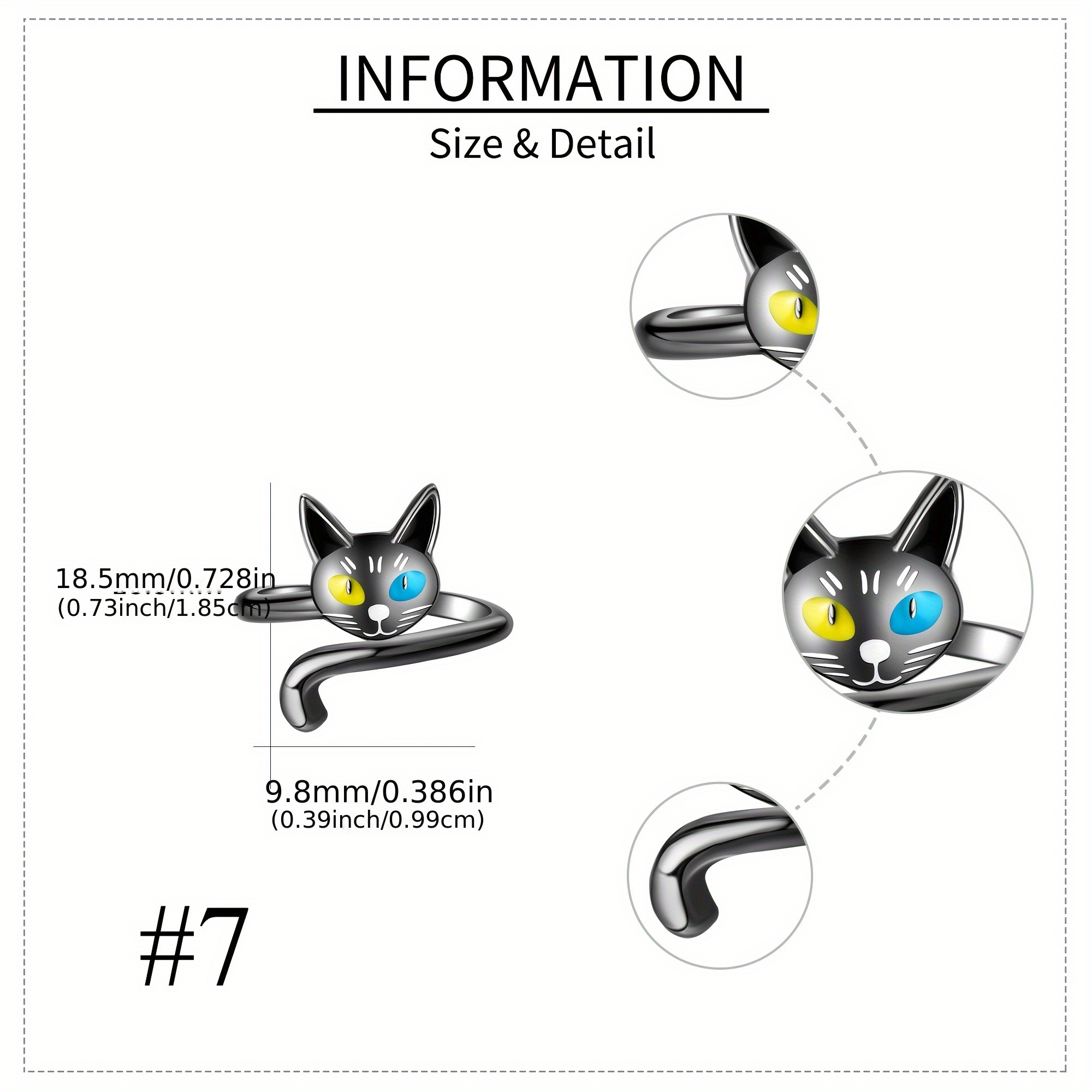 Sterling Silver Cat Open Ring Cat Jewellery For Women