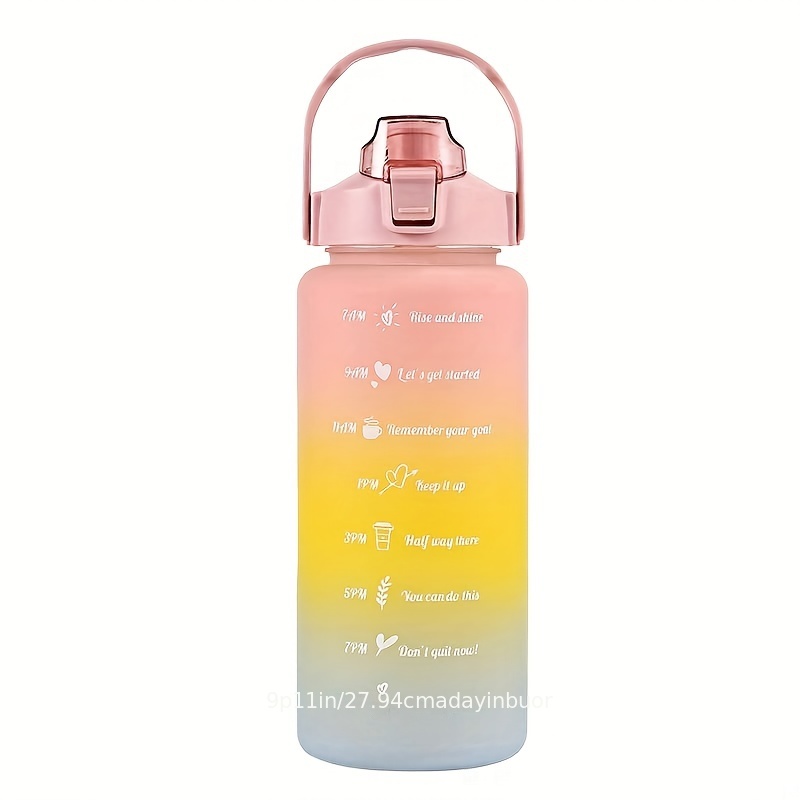 Gradient Color Spray Water Bottle, Portable Leakproof Water Cup With Straw,  Suitable For Outdoor Sports, Travel, Fitness - Temu United Arab Emirates