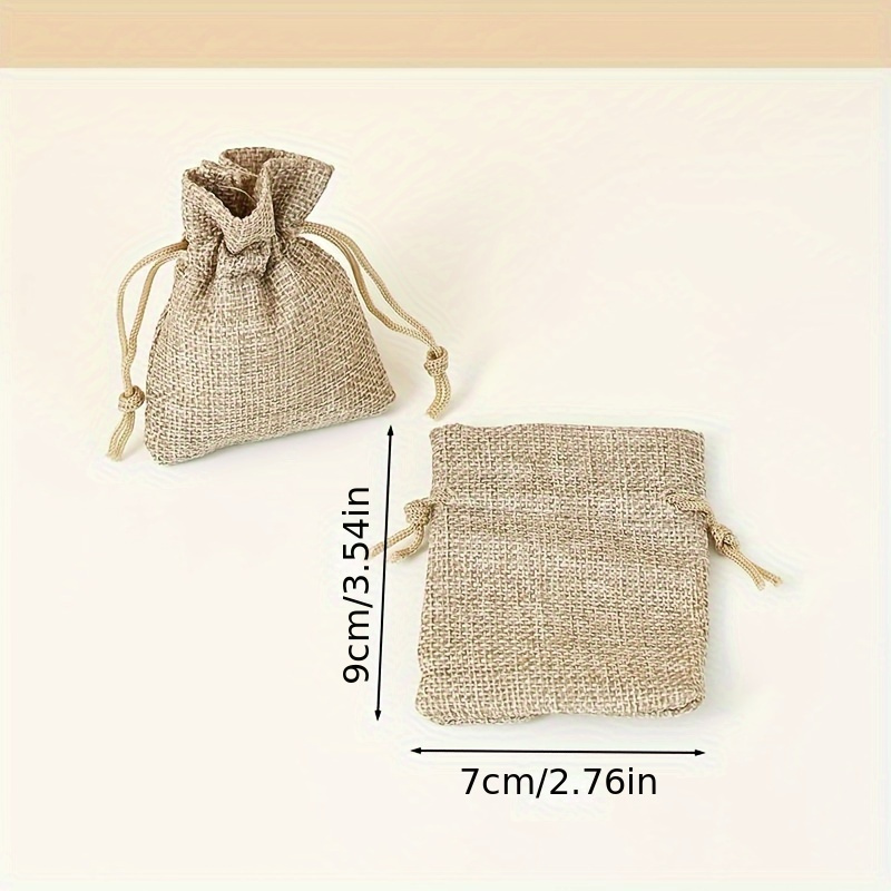 Retro Hemp Jewelry Bags Drawstring Pouches Jewelry Bags For - Temu