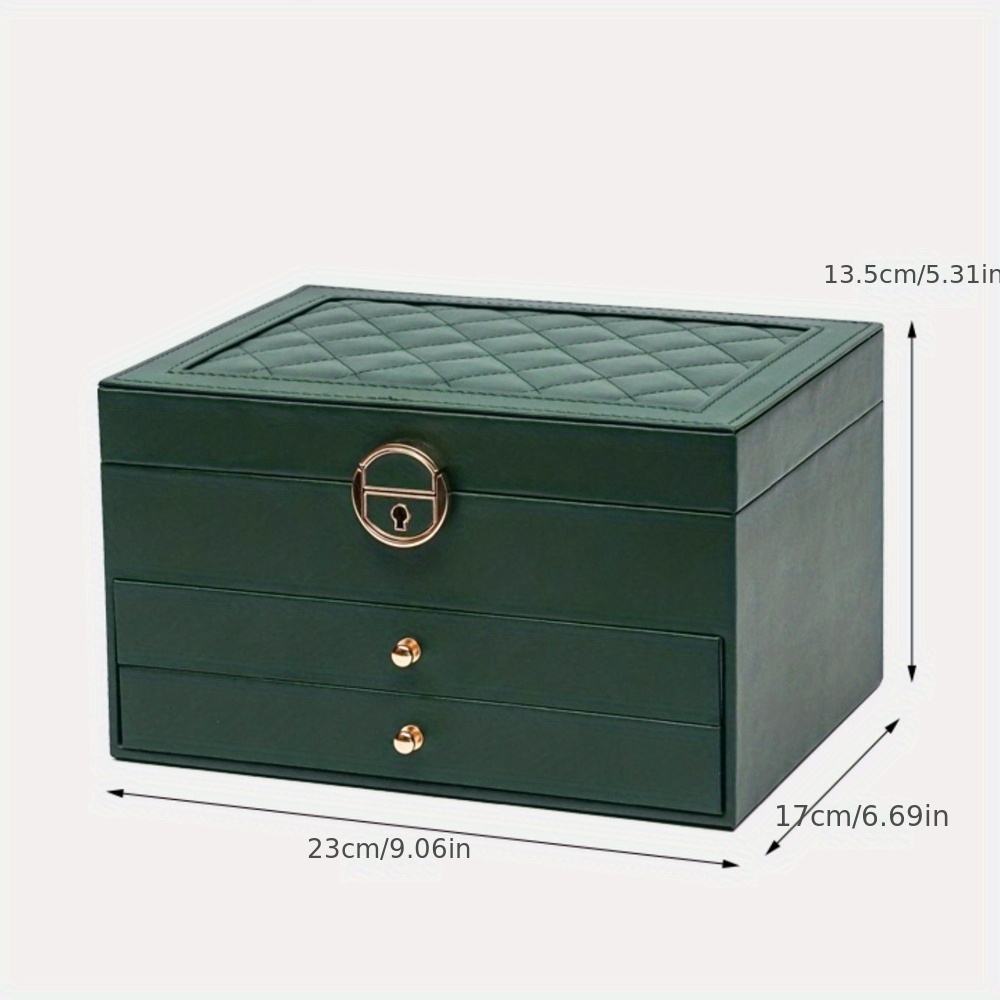 Desktop Jewelry Storage Box Large Capacity Organizer Case Box