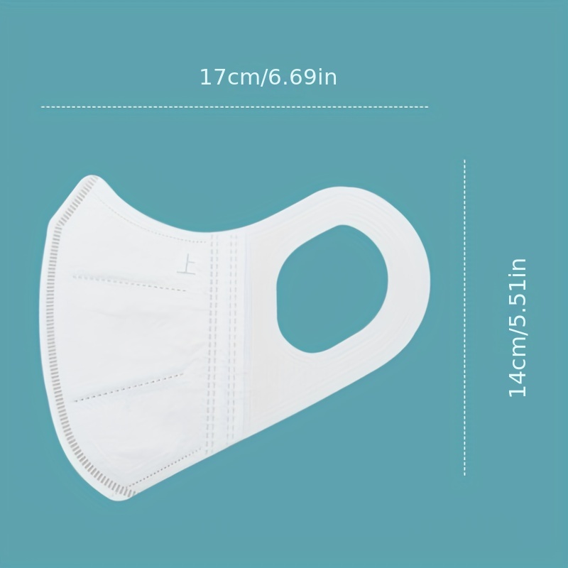 10pcs Disposable 3D Protective Mask Solid Breathable Dustproof Mask
