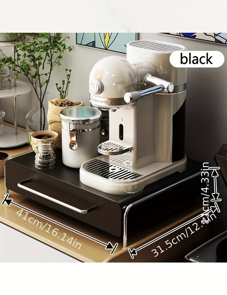 chic metal coffee pod holder with drawer countertop organizer for capsules tea bags accessories   kitchen dining decor details 14