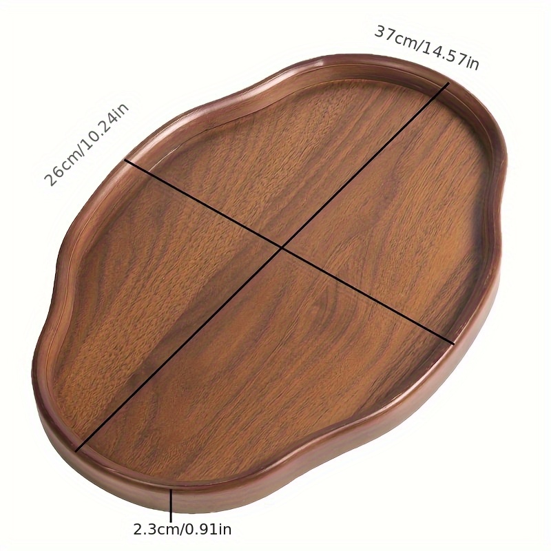 TEMU 1pc Chinese Style Irregular Dry Tea Plate Tray For Restaurant Hotel Serving Tray, Room Tea Cup Water Cup Dish Storage Tray, For Living Room